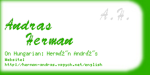 andras herman business card